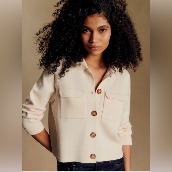 Sezane Betty Cardigan Ecru - Picture 6 of 6